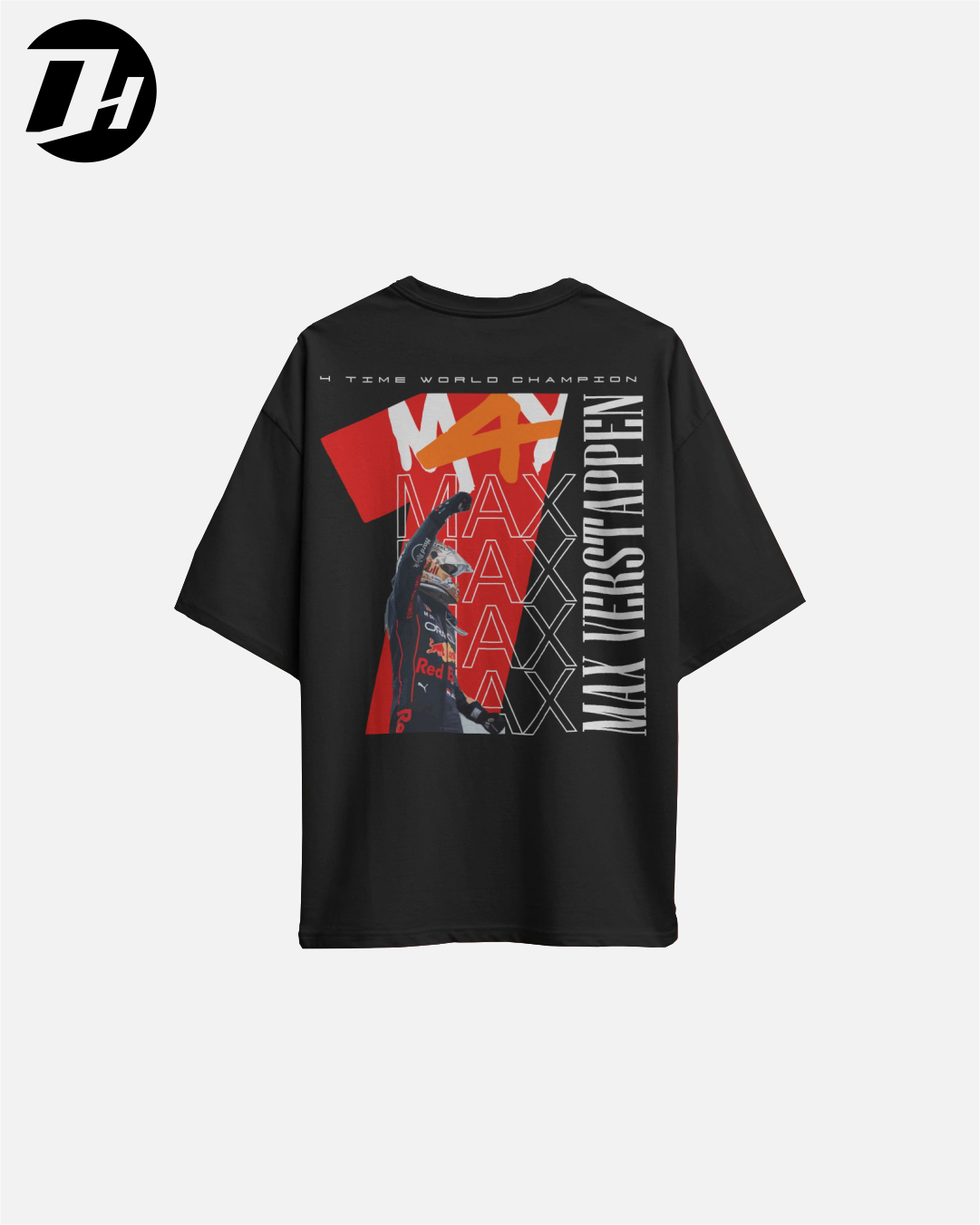 Diesel Heads - Max Verstappen 4 x Worldchampion Unisex Oversized Tshirt