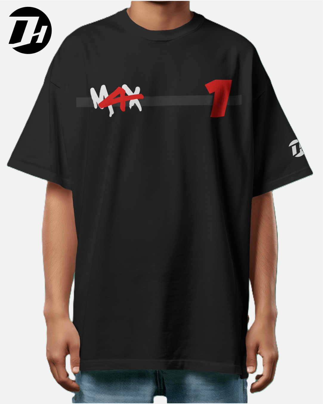 Diesel Heads - Max Verstappen 4 x Worldchampion Unisex Oversized Tshirt