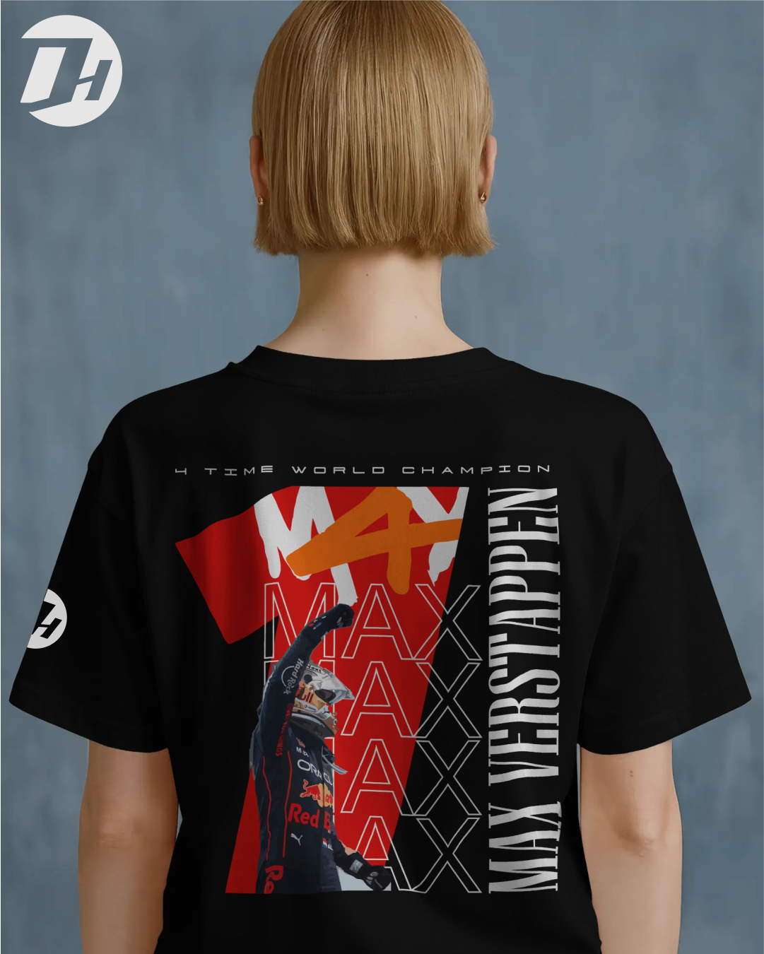 Diesel Heads - Max Verstappen 4 x Worldchampion Unisex Oversized Tshirt