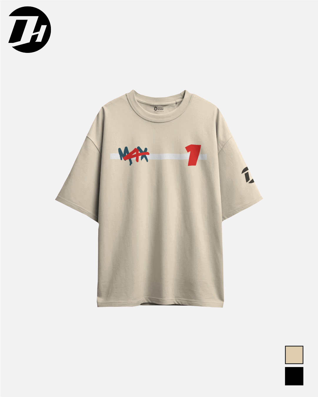 Diesel Heads - Max Verstappen 4 x Worldchampion Unisex Oversized Tshirt