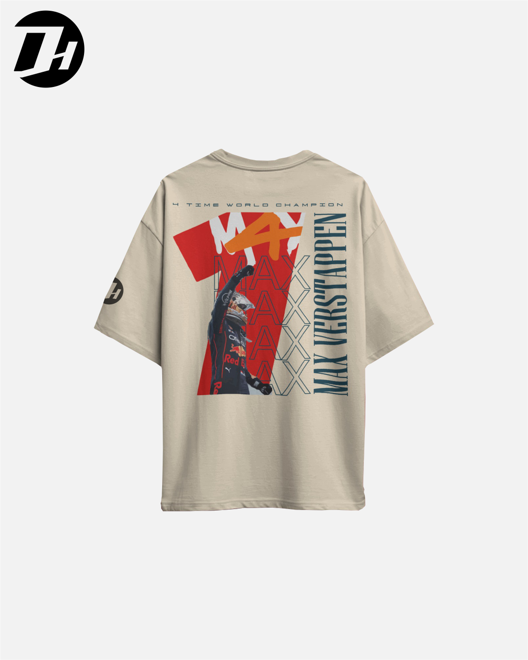 Diesel Heads - Max Verstappen 4 x Worldchampion Unisex Oversized Tshirt