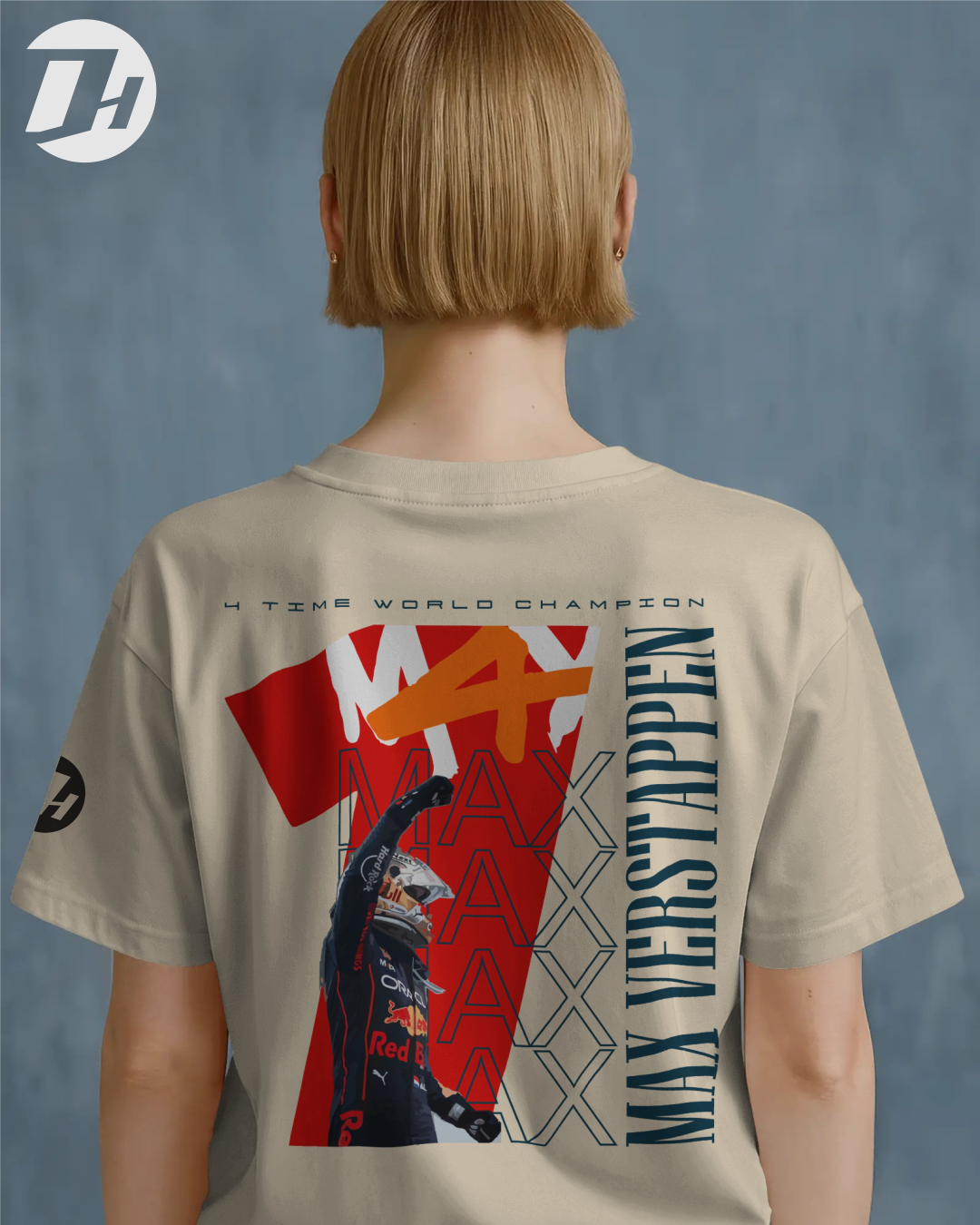 Diesel Heads - Max Verstappen 4 x Worldchampion Unisex Oversized Tshirt