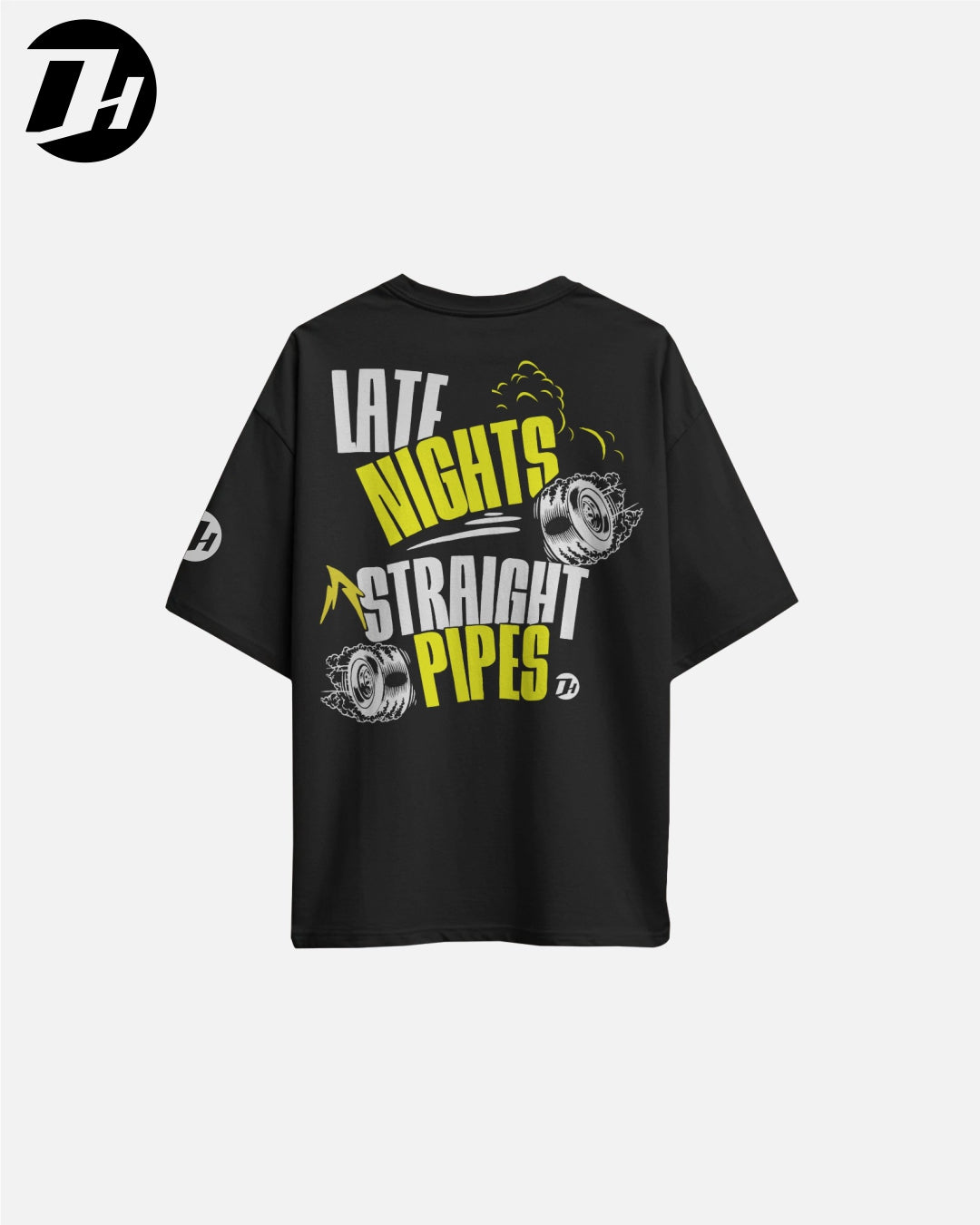 Diesel Heads - Late Nights, Straight Pipes Unisex Oversized Tshirt