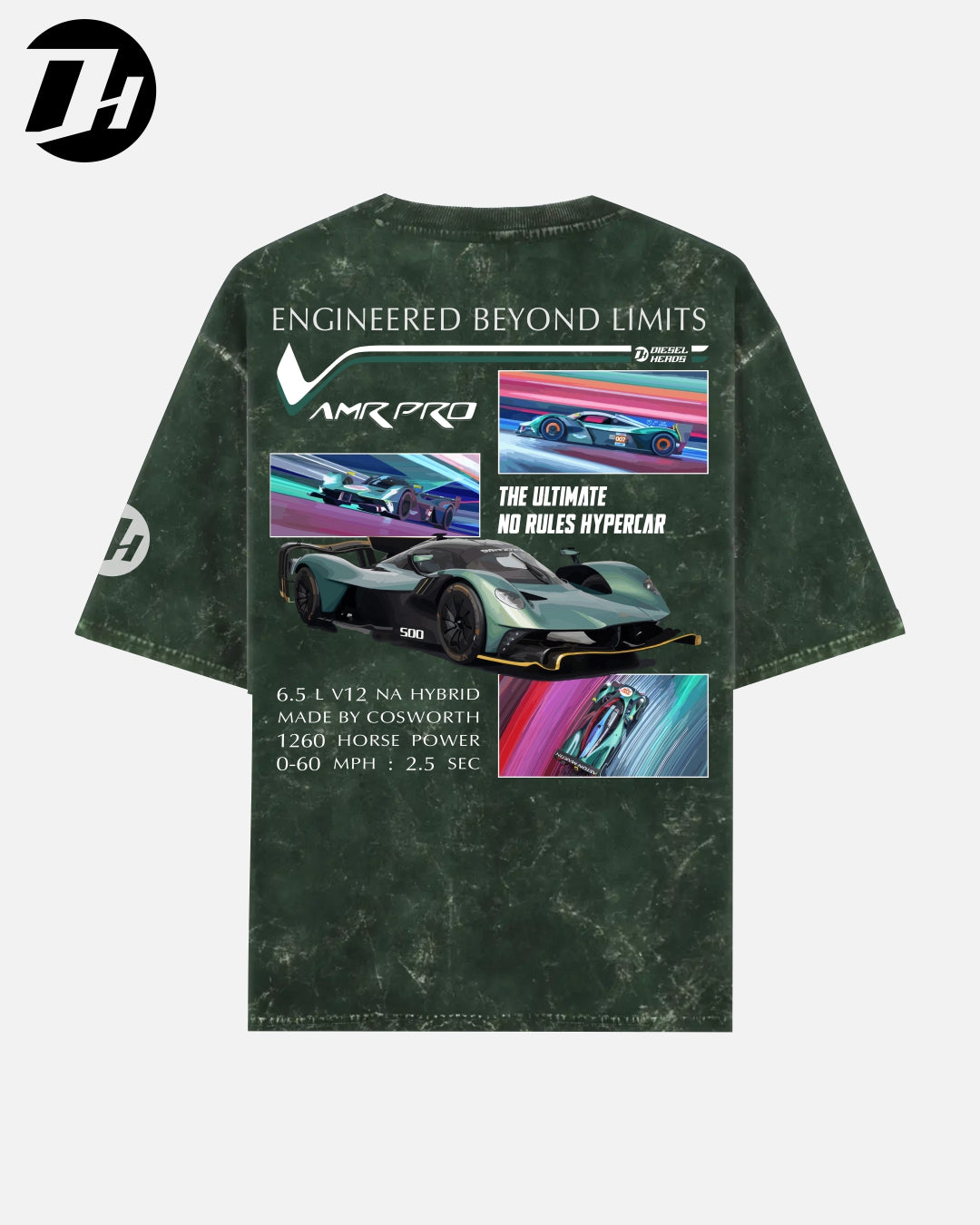 Diesel Heads - Aston Martin AMR Pro Unisex Oversized Tshirt (Acid Wash)