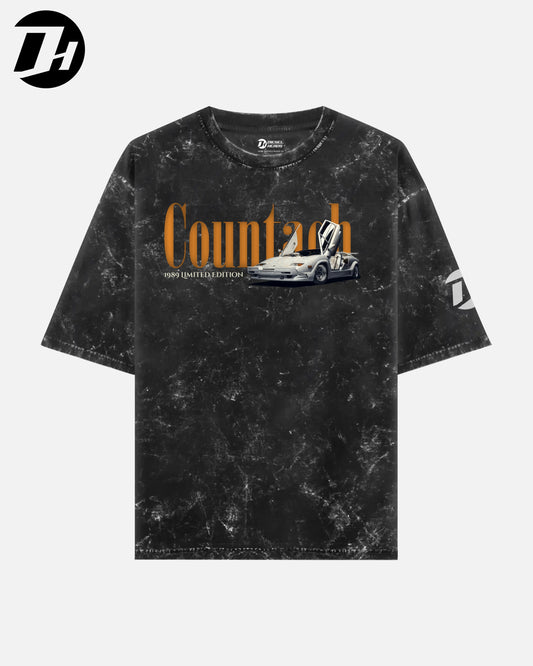 Diesel Heads - Countach Limited Edition  Oversized unisex Tshirt  (Acid Wash)