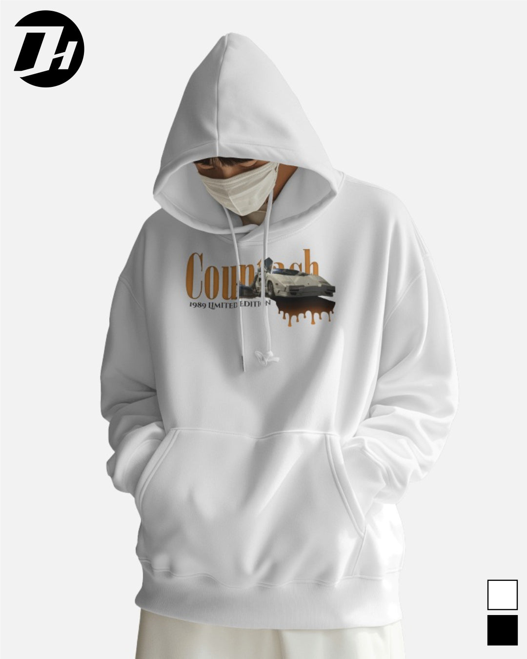Diesel Heads - Lamborghini Countach Oversized Hooded Sweat shirt