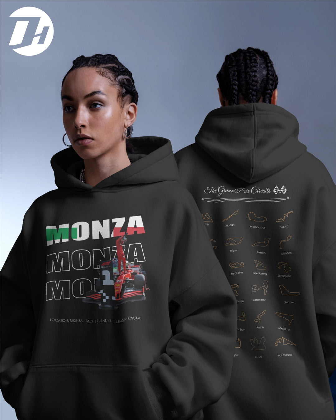 Diesel Heads - Monza Italian Grand Prix Oversized Hooded Sweat shirt